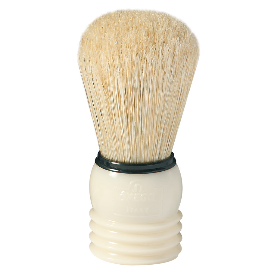 Yaqi-brocha de afeitar para hombre, pelo sintético con mango de resina  blanca y nudo de gran tamaño, 30mm